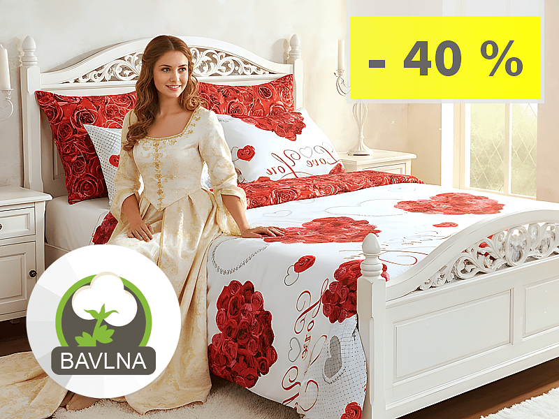 SLOVENSKÉ BAVLNENÉ OBLIEČKY - SRDCOVÉ MOTÍVY